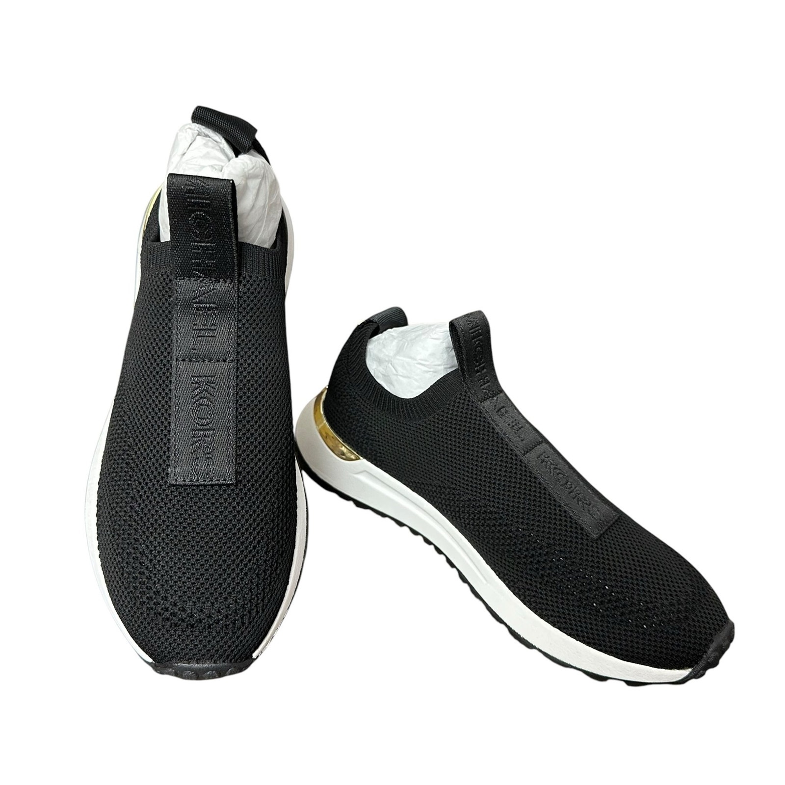 Michael Kors Womenâs 5.5 Bodie Logo Tape Mesh Slip-On Trainer Shoes